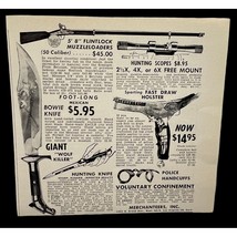 Merchanteers Inc Print Ad Vtg 1962 Firearms Muzzleloaders Scopes Los Ang... - $9.95