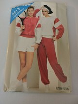 Butterick Sewing Pattern 5513 Vintage Workout Pants Top 1980s Fashion S M L UC - £7.81 GBP