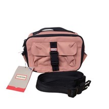 Hunter Nylon Three Way Top Clip Crossbody Bag Pink Zip Front  Detachable Strap - £33.31 GBP