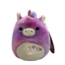 Lola The Unicorn 4.5&quot; Squishmallow Valentine&#39;s Day Squad Stuffed Plush Animal - £12.40 GBP