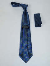 Men's Woven Tie Hankie Set J.Valintin Private Collection R84 Blue Checkers image 3