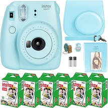 Fujifilm Instax Mini 9 Instant Camera + Fujifilm Instax Mini Film (60, Ice Blue - £135.82 GBP