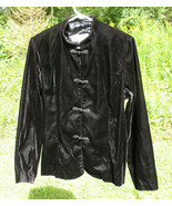 Norton McNaughton Women 10 Formal Jacket Long Sleeve Black Velvet Satin ... - $15.99