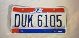 2004 - 2010 Ohio License Plate DUK 6105 Red White Blue  - £8.55 GBP