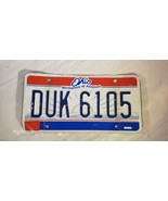 2004 - 2010 Ohio License Plate DUK 6105 Red White Blue  - $206.79 MXN