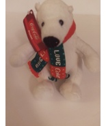 Coca-Cola Coke Polar Bear Approx. 4.5&quot; Give Live Love Scarf Mint With Al... - £23.59 GBP