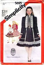 Girl&#39;s GUNNE SAX DRESS Vintage 1982 Simplicity Pattern 5625 Size 12 UNCUT - £9.48 GBP