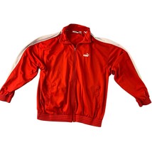 Puma Mens Size XL Red Long Sleeve Full Zip Jacket Coat Track Polyester - £31.57 GBP