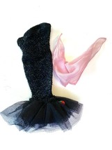 Vintage Barbie Doll Fashion Clothes #982 Solo In The Spotlight Black Dress/Scarf - £19.29 GBP