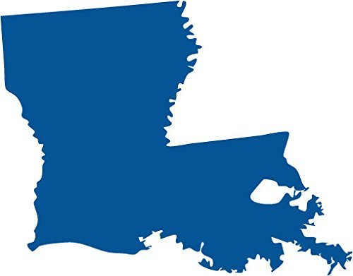 Picniva Blue Louisiana LA map Removable Vinyl Wall Decal Home Dicor 3 in... - $3.91