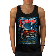 Pin Up Car Garage Tee Any Model Fix Men Tank Top - £10.38 GBP