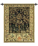 53x74 TREE OF LIFE Midnight Blue William Morris Art Tapestry Wall Hanging  - £372.14 GBP