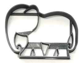 Elephant Large Mammal Side View Cookie Cutter Made in USA PR4398 - £3.18 GBP