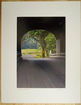 Tom Adams Photography Harris Covered Bridge Summer Oregon Matted Photo 11X14 - £27.05 GBP