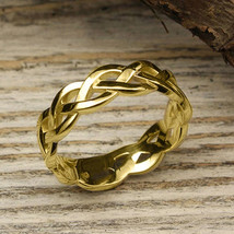 22 Kt Genuine Real Solid Gold Unisex Twisted Twine Braided Band Ring  3 - 9 Gm - £775.81 GBP