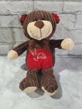 Goffa International Plush Bear Joy In Jesus 12 Inch Brown Animal Toy Kids - $15.76