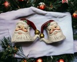 Fitz and Floyd Santa Claus Head Christmas Salt and Pepper Shakers Holida... - $19.79