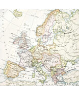 1916 Map Europe Political Italy German Empire Russia Spain France Hungar... - $548.16 MXN