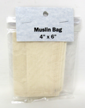 Muslin Spice Bag 4x6 inches Large Herbs Spices Holds 1 Cup Reuseable US ... - $9.89