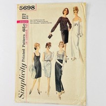 Vintage 1964 Simplicity Printed Pattern 5698 Miss 65c Size 10 Bust 31 Cut - $24.99