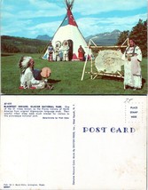 USA Montana Glacier National Park Blackfeet Native Americans Vintage Postcard - £7.38 GBP