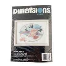 Dimensions Crewel Kit PASTEL SHELLS Sandy Ocean Scene No. 6165 - $19.26