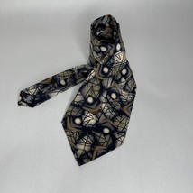 Zylos George Machado Men&#39;s Necktie Tie Geometric Blue Silk Vintage Abstract - $18.00