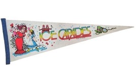 Alice In Wonderland Ice Capades Pennant 27&quot; Souvenir Felt Banner 1980 Vtg - £11.59 GBP