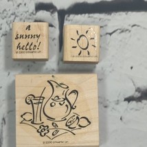 Stampin Up Vintage 2000 Lot of 3 Rubber Stamps Sunny Day Theme - £12.50 GBP