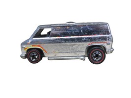 Vintage Hot Wheels Redline Custom Van Chrome 1970s Mattel Red Line Wheels - $24.70