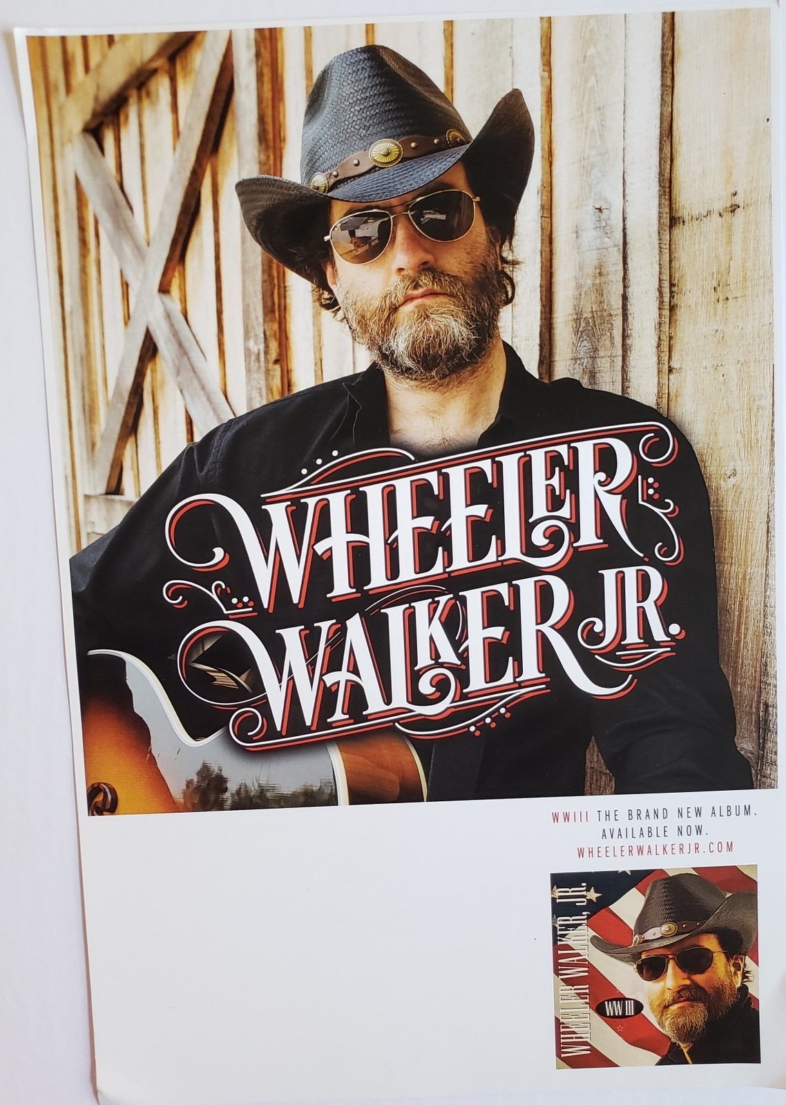 Wheeler Walker Jr. WWIII 12 x 18 Promo Poster - $24.95