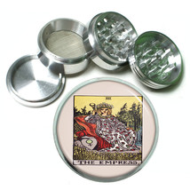 Tarot Card D4 Aluminum Herb Grinder 2.5&quot; 63mm 4 Piece III The Empress - £13.39 GBP