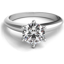 4.00CT Forever One DEF VVS2 Moissanite Solitaire Wedding Ring 14K White Gold - $1,878.03