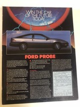 1988 Ford Probe Vintage Print Ad Advertisement pa11 - £5.43 GBP