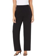 Catherines Plus Black Refined Pull-on Elastic Back Flat Front Pants 3X, ... - $35.00