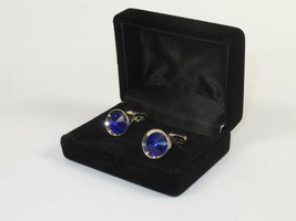 Men J.Valintin Cufflinks by Vitorofolo for French Cuff Shirt V35-26 Royal Blue image 2