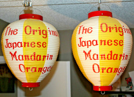 2x Japanese Lanterns The Original Japanese Mandarin Oranges Vintage Advertising - £144.28 GBP