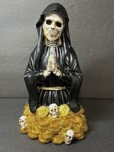 Santa Muerte 8&quot; Black Dress Holy Death Statue 6444BK-8 - $36.45