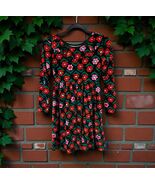 Hannna Anderson Girls Dress Size 100 long sleeve flowers red pink black EUC - $38.78 CAD