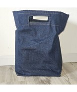 Prison Inmate Made Bag Blue Denim Tote Packable Heavy Duty Vintage 80s W... - $730.31 MXN