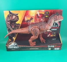 Jurassic World Battle Chompin&#39; Carnotaurus Epic Attack Extreme Thrashing Mattel  - £21.64 GBP