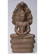 Antik Bayon Stil Khmer Stein Sitzender Naga Meditation Buddha - 67cm/68.6cm - £4,063.22 GBP