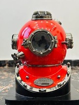 Casco de buceo rojo británico de la marina de buceo Mark V casco marino ... - £151.22 GBP
