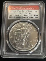 2021 S- American Silver Eagle- PCGS- MS70- FDOI- Type 1- Emergency Issue - £125.69 GBP
