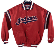 Starter Jacket Men&#39;s XL Red Cleveland Indians MLB Diamond Collection Vintage - £109.81 GBP
