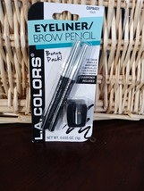 Eyeliner Brow Pencil Black Set Of 2 And Sharpener - $10.77