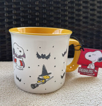 2022 Peanuts Halloween Snoopy &amp; Woodstock Trick or Treat Mug Cup Jumbo 18oz NEW - £15.80 GBP