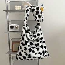 Cow Pattern Women&#39;s Bag Girl Shoulder Bag White-Long Strap - £8.75 GBP