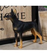 Pet Pal Lifelike Realistic Black Doberman Pinscher Dog Miniature Figurine - $11.99