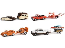 &quot;Hitch &amp; Tow&quot; Set of 4 pieces Series 26 1/64 Diecast Model Cars by Green... - £62.65 GBP
